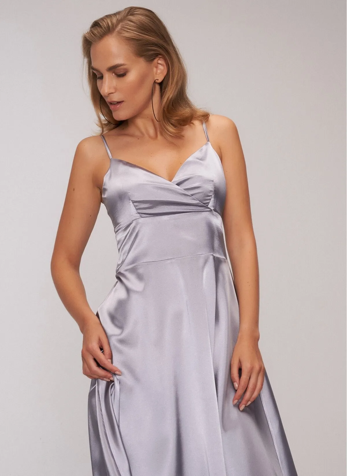 13555 Lilac Satin Slip Dress