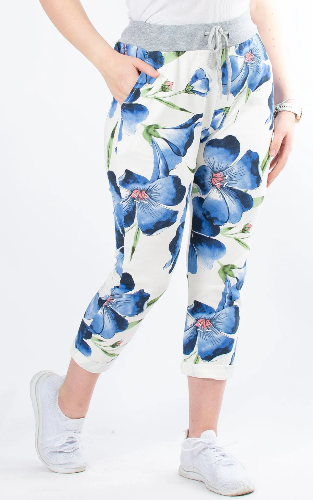 Basic Jogger | Vibrant Flowers | Blue