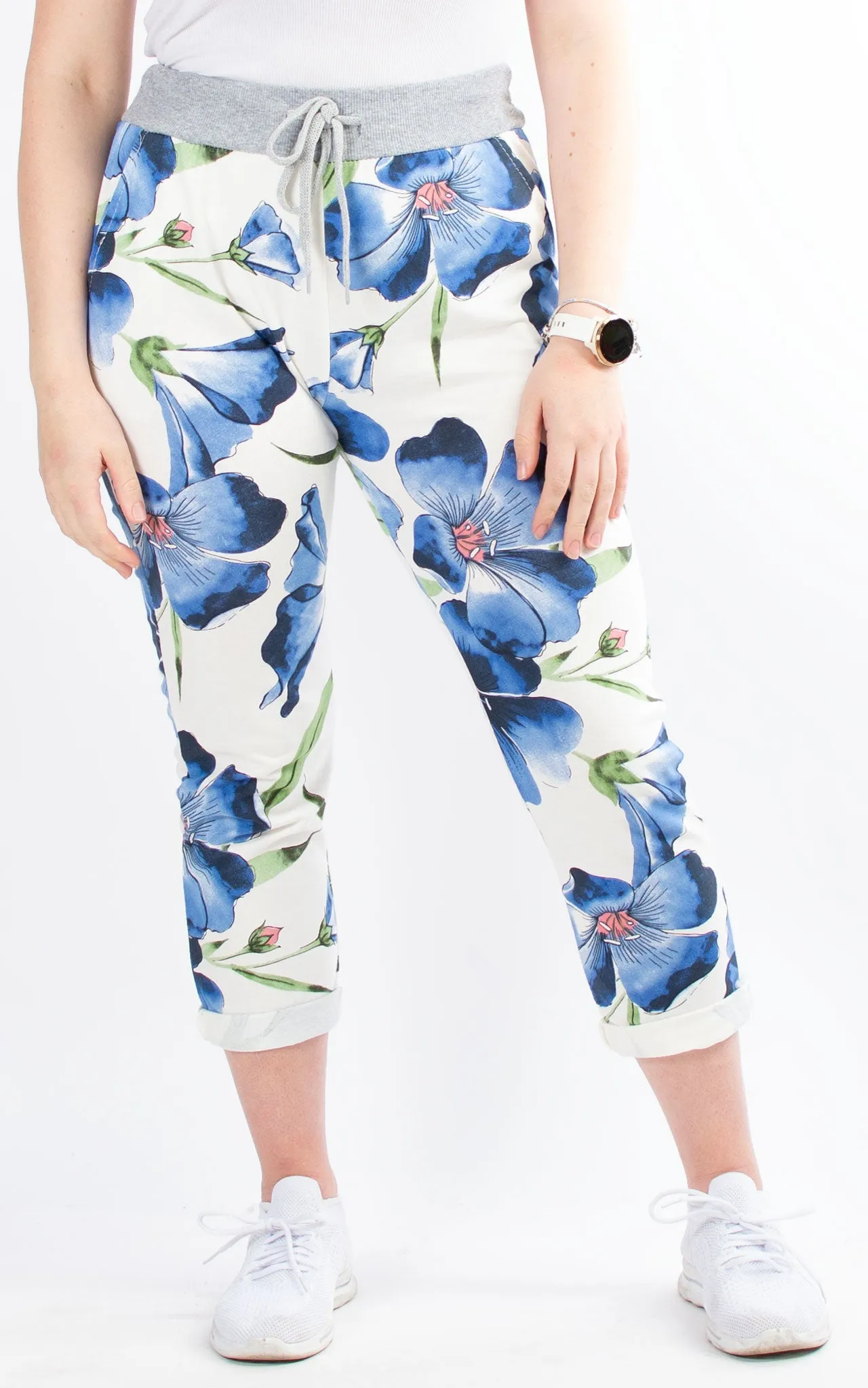 Basic Jogger | Vibrant Flowers | Blue