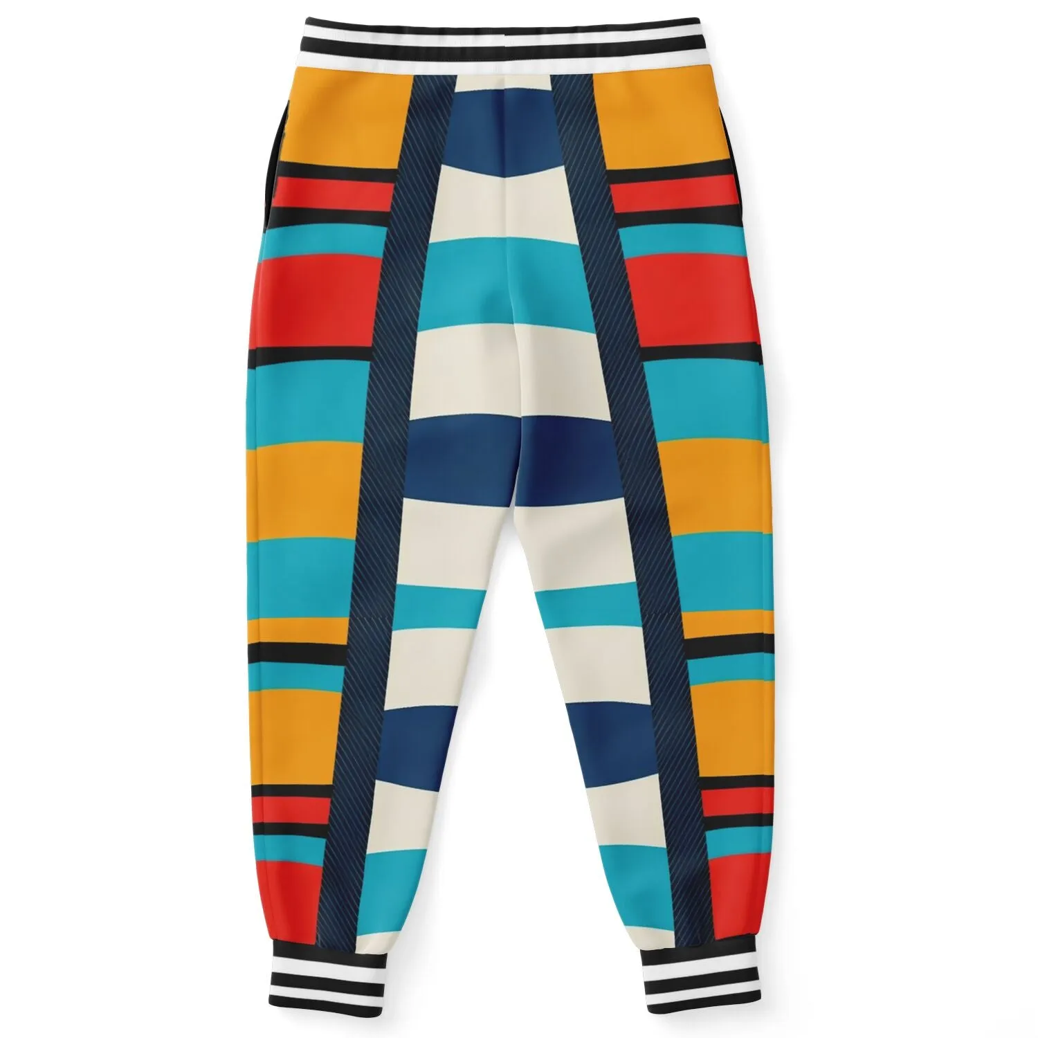 Blue Regatta Stripe Eco-Poly Unisex Joggers