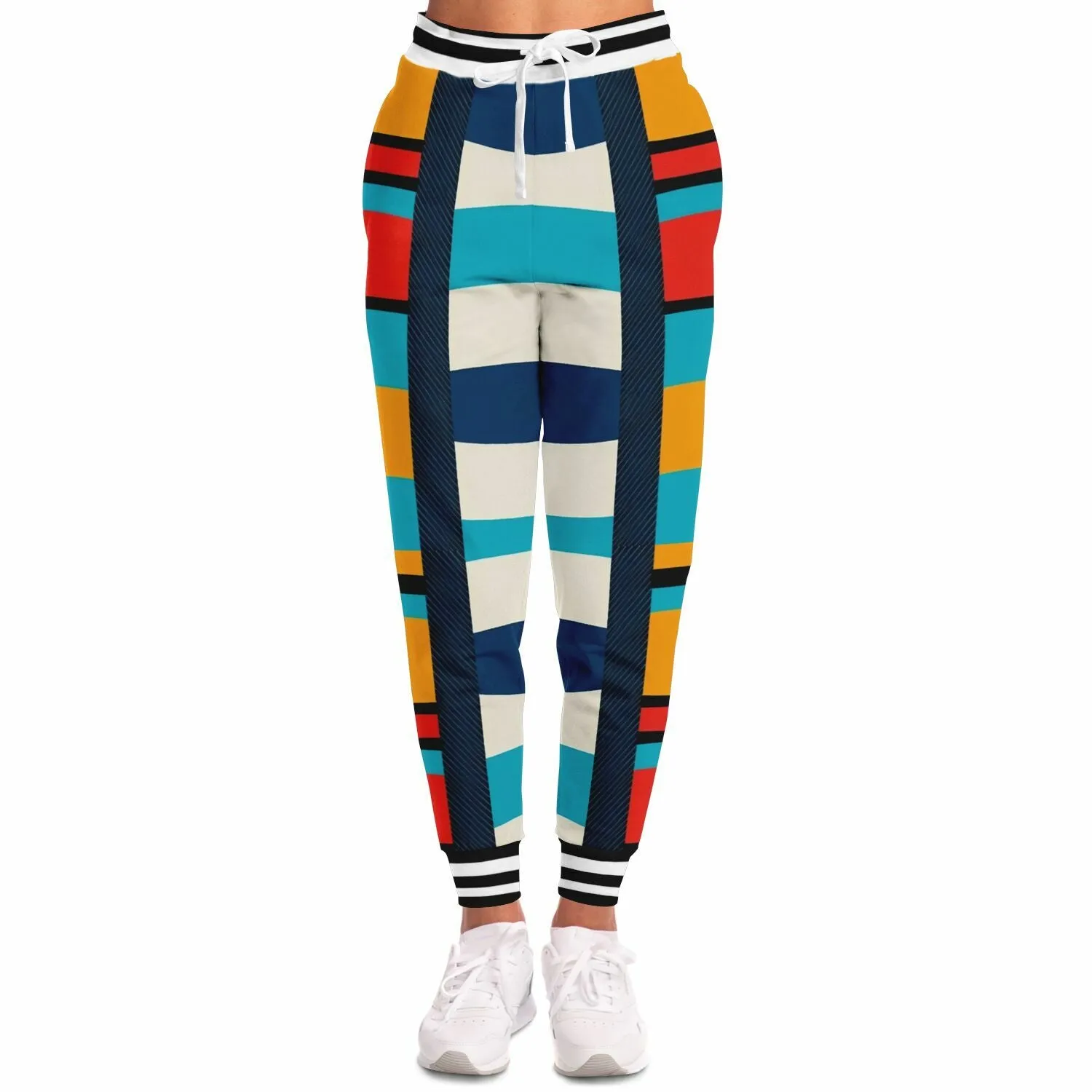 Blue Regatta Stripe Eco-Poly Unisex Joggers