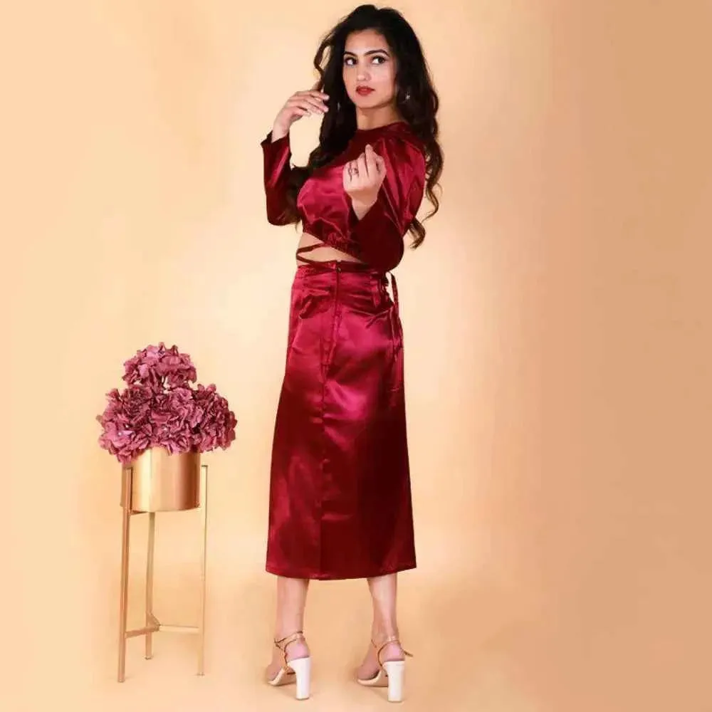 Burgundy Women's Stylish Set