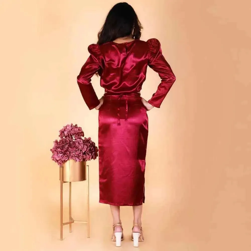 Burgundy Women's Stylish Set