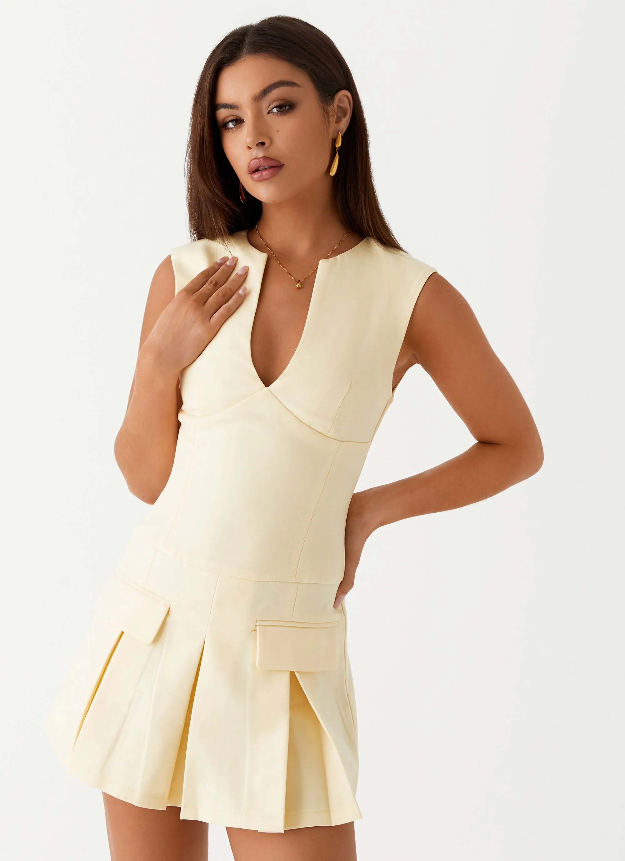 Cassia Mini Dress - Yellow