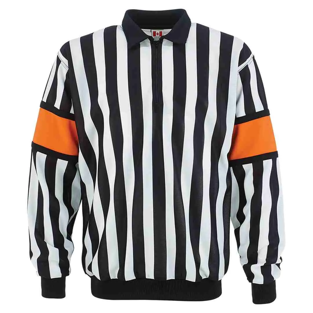 CCM Senior Pro 150 Hockey Referee Jersey (Orange Arm Band)