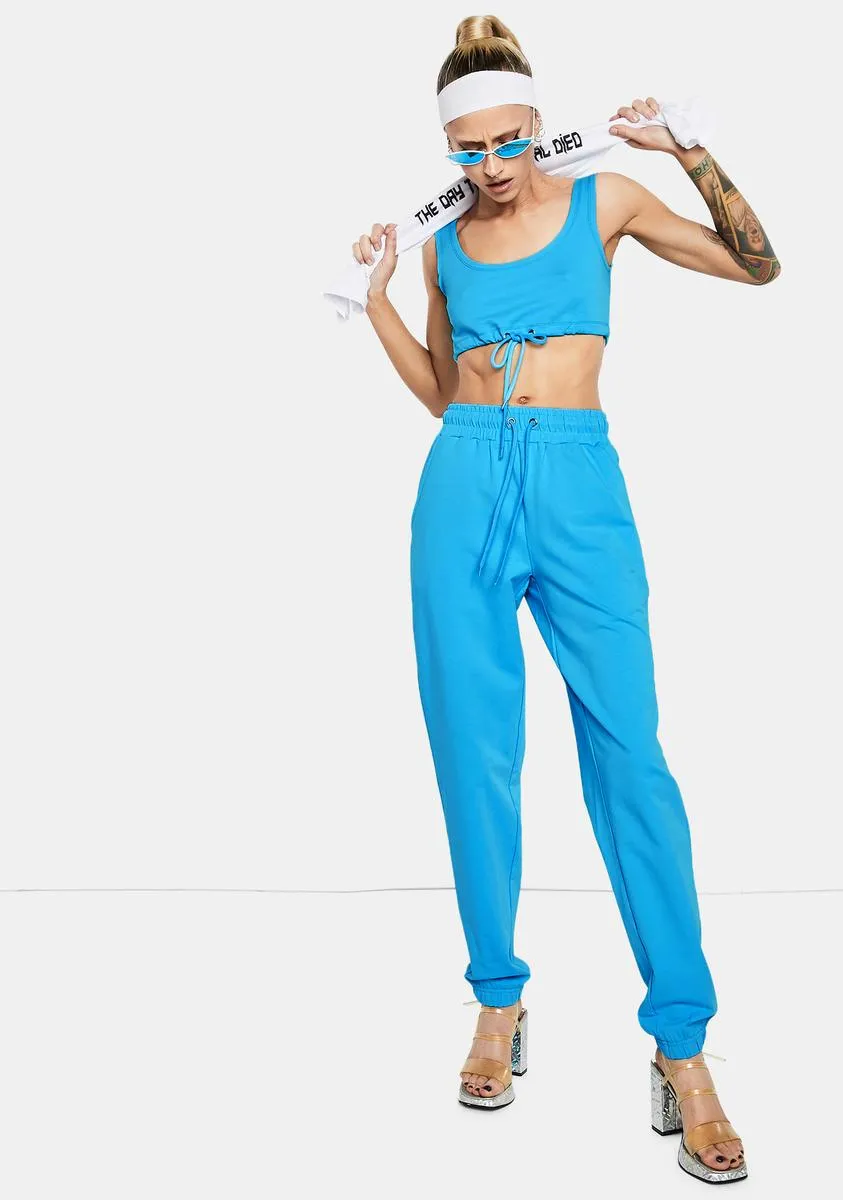 Cyan Fairy Flurry Sweatpants Set