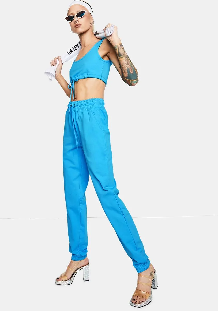 Cyan Fairy Flurry Sweatpants Set