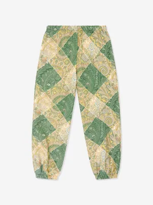 Etro Boys Paisley Joggers in Green