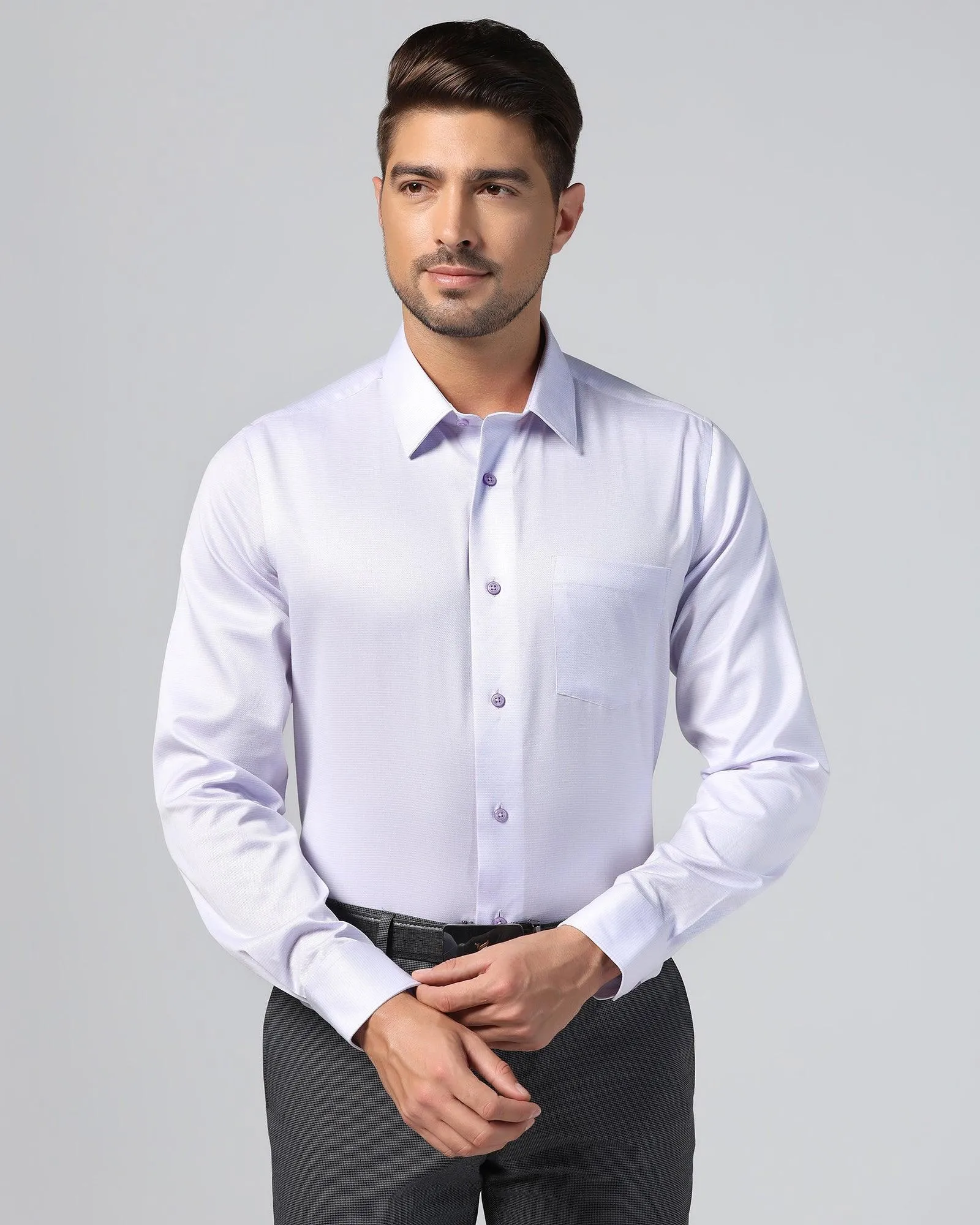 Formal Lavender Textured Shirt - Zach