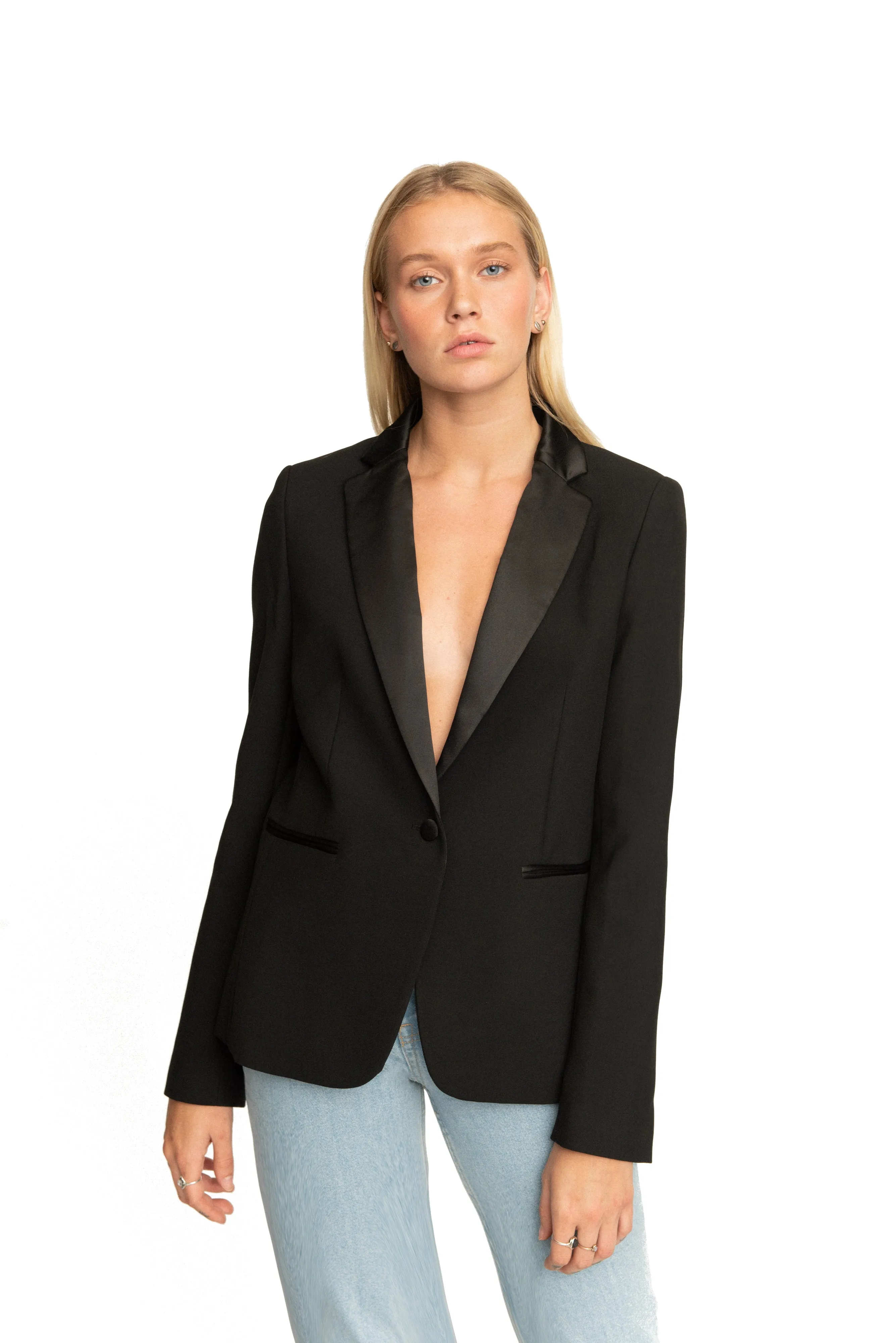 Gaia Single Botton Blazer Black