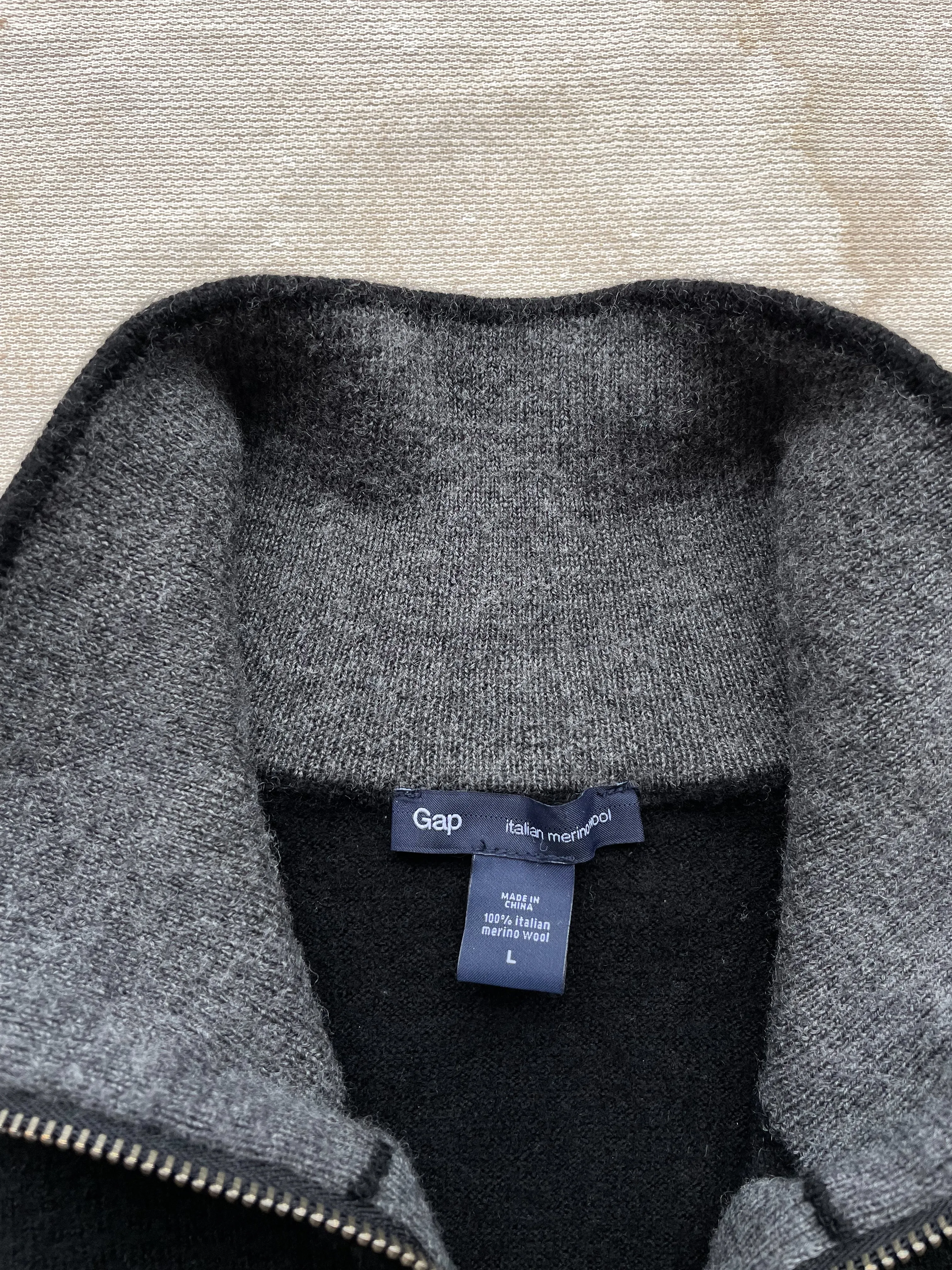 Gap Merino Wool Quarter Zip Sweater—[S]