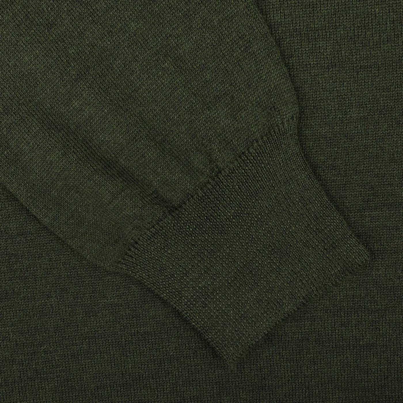 Green Melange Extra Fine Merino Crew Neck