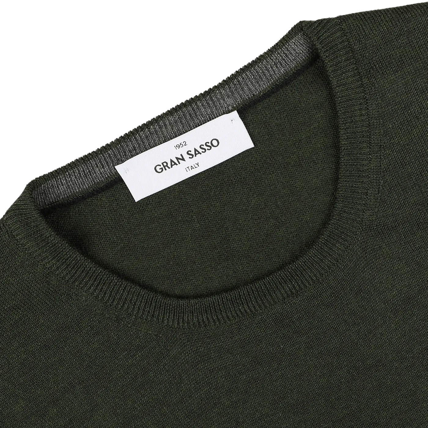 Green Melange Extra Fine Merino Crew Neck