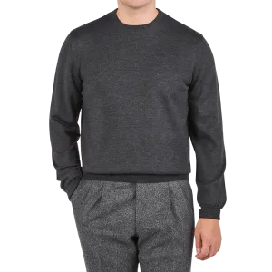 Grey Melange Extra Fine Merino Crew Neck