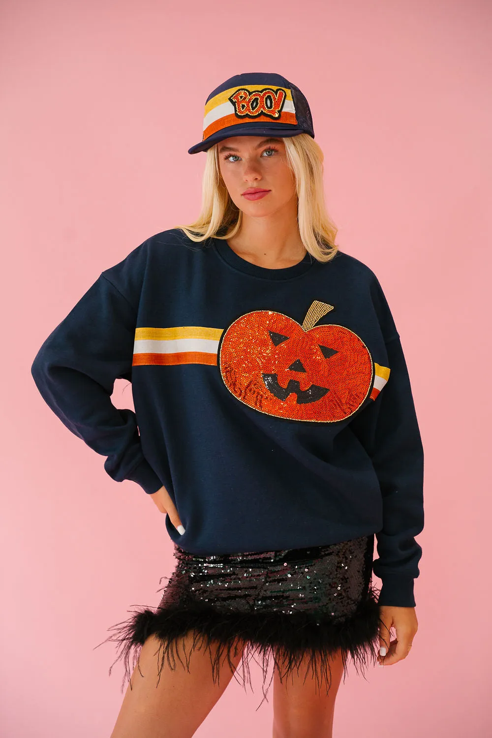 JACK O' LANTERN NAVY PULLOVER