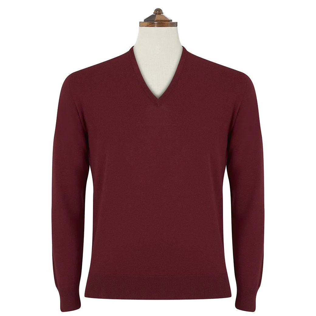 Kendrick Wine V Neck Pullover