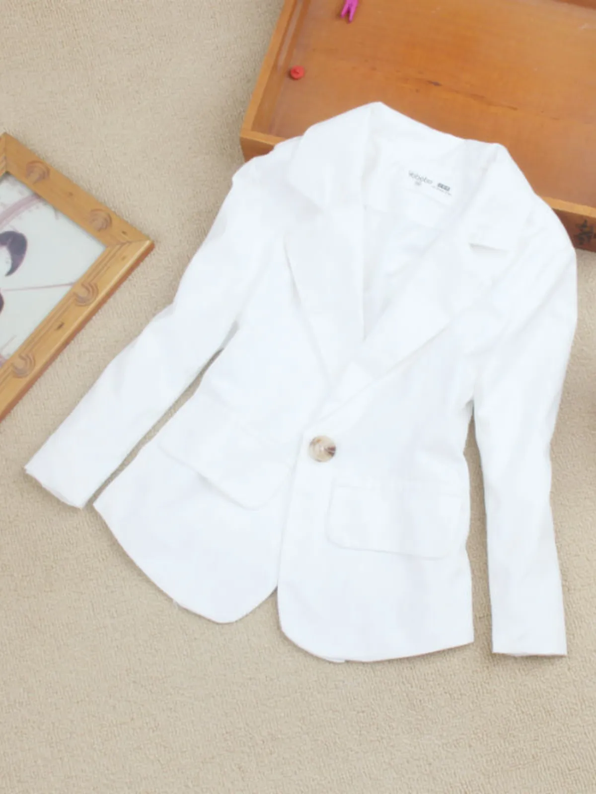 Little CEO White Blazer Jacket