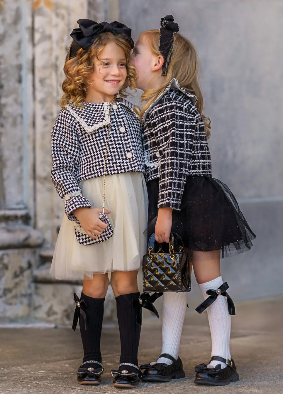 Little VIP Tweed Tutu Dress and Blazer Set