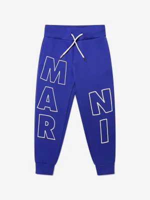 MARNI Kids Logo Joggers in Blue