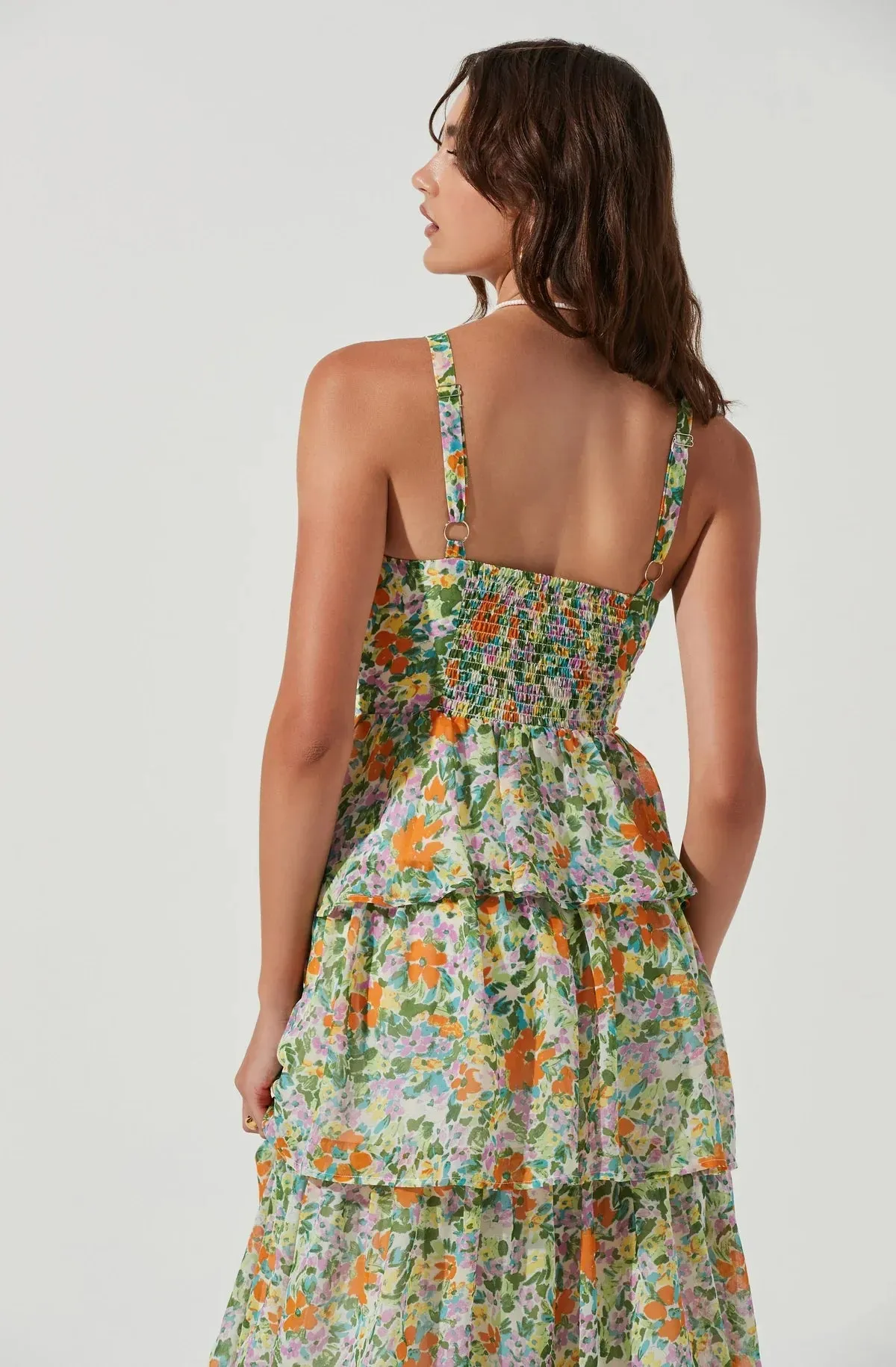 MIDSUMMER FLORAL Stylish TIERED MAXI DRESS