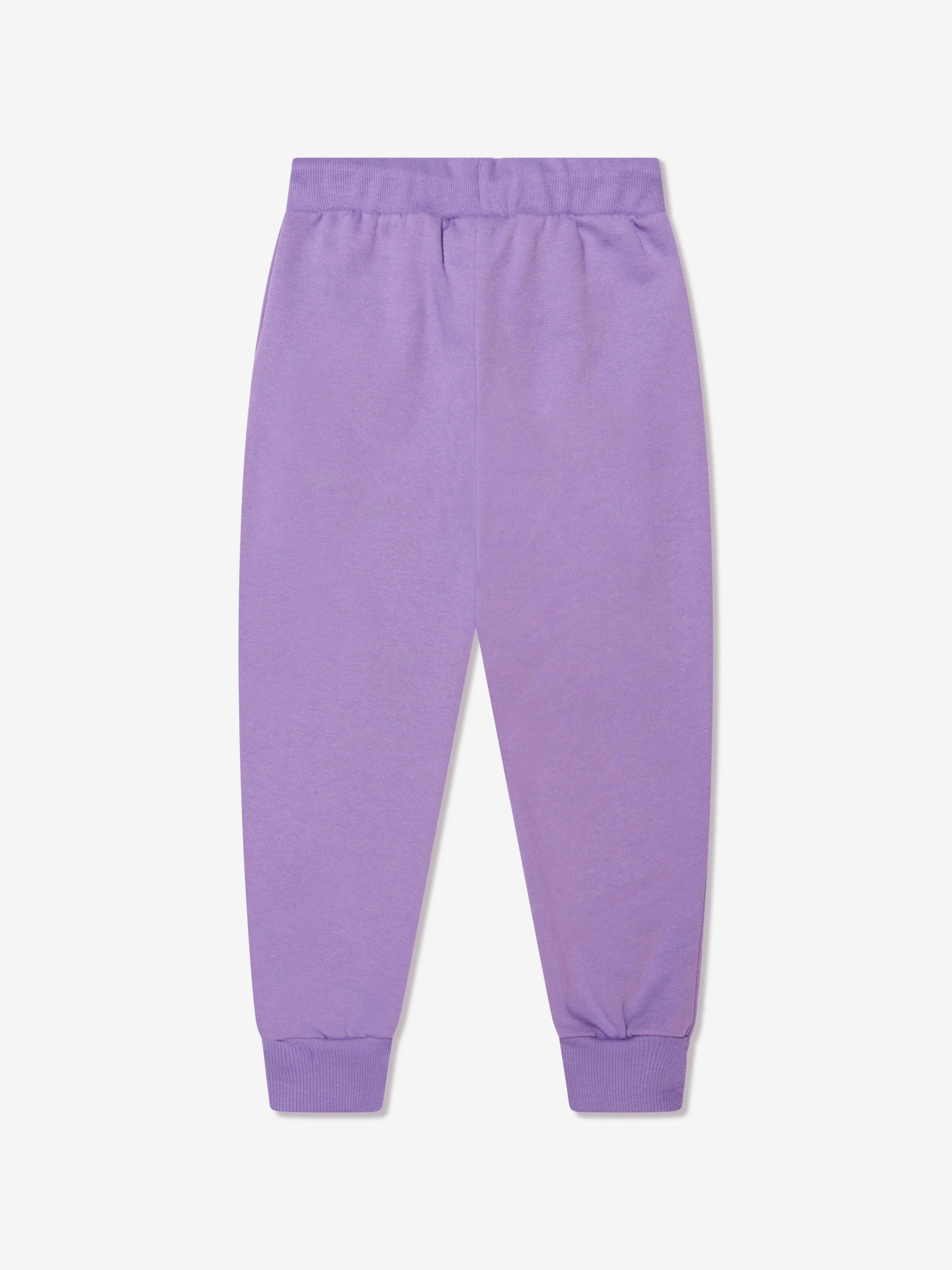 Mini Rodini Girls Organic Cotton Embroidered Strawberry Joggers In Lilac