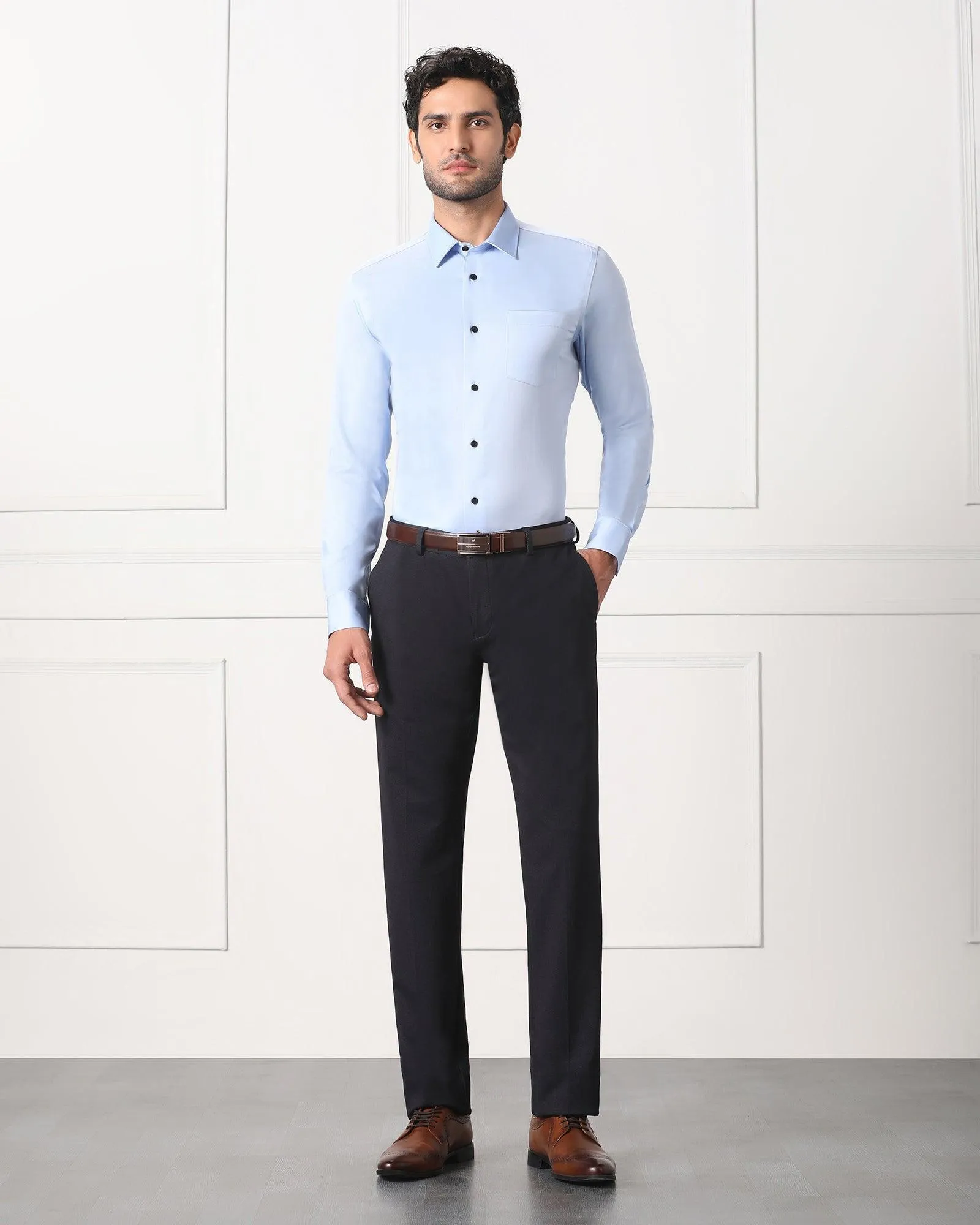 Must Haves Formal Sky Blue Solid Shirt - Sailor