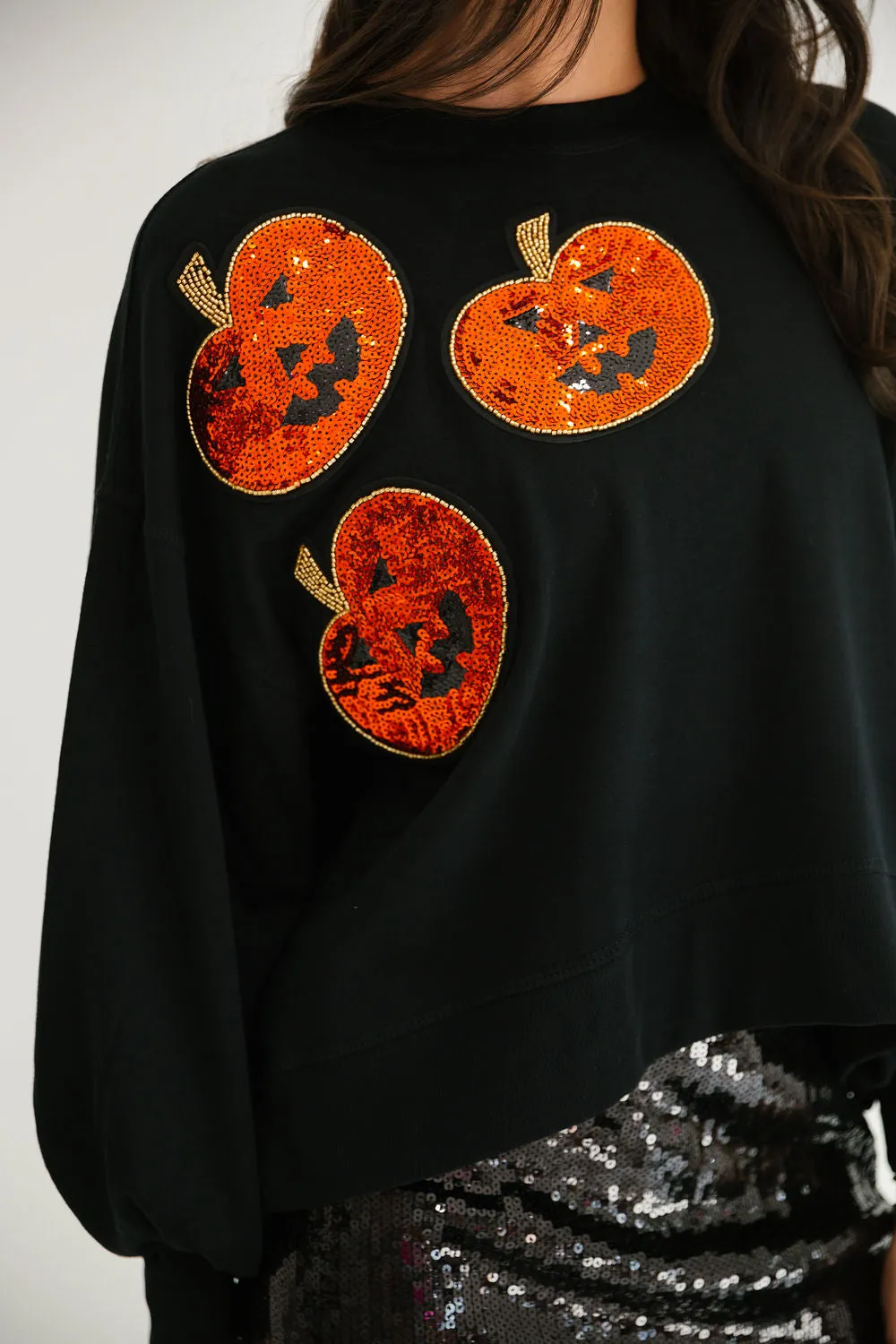 PUMPKIN PATCHES BLACK PULLOVER