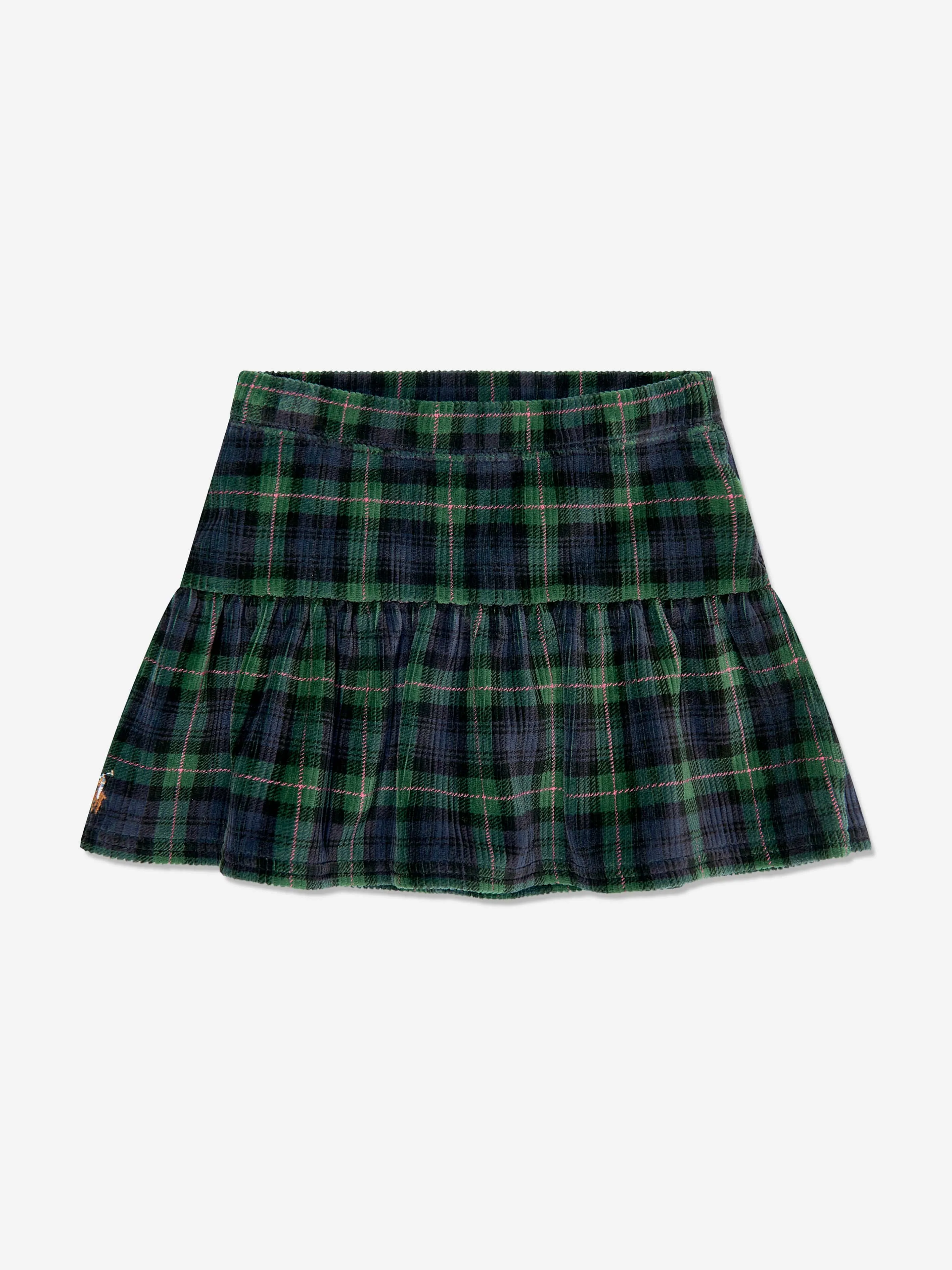 Ralph Lauren Girls Plaid Corduroy Skirt in Multicolour