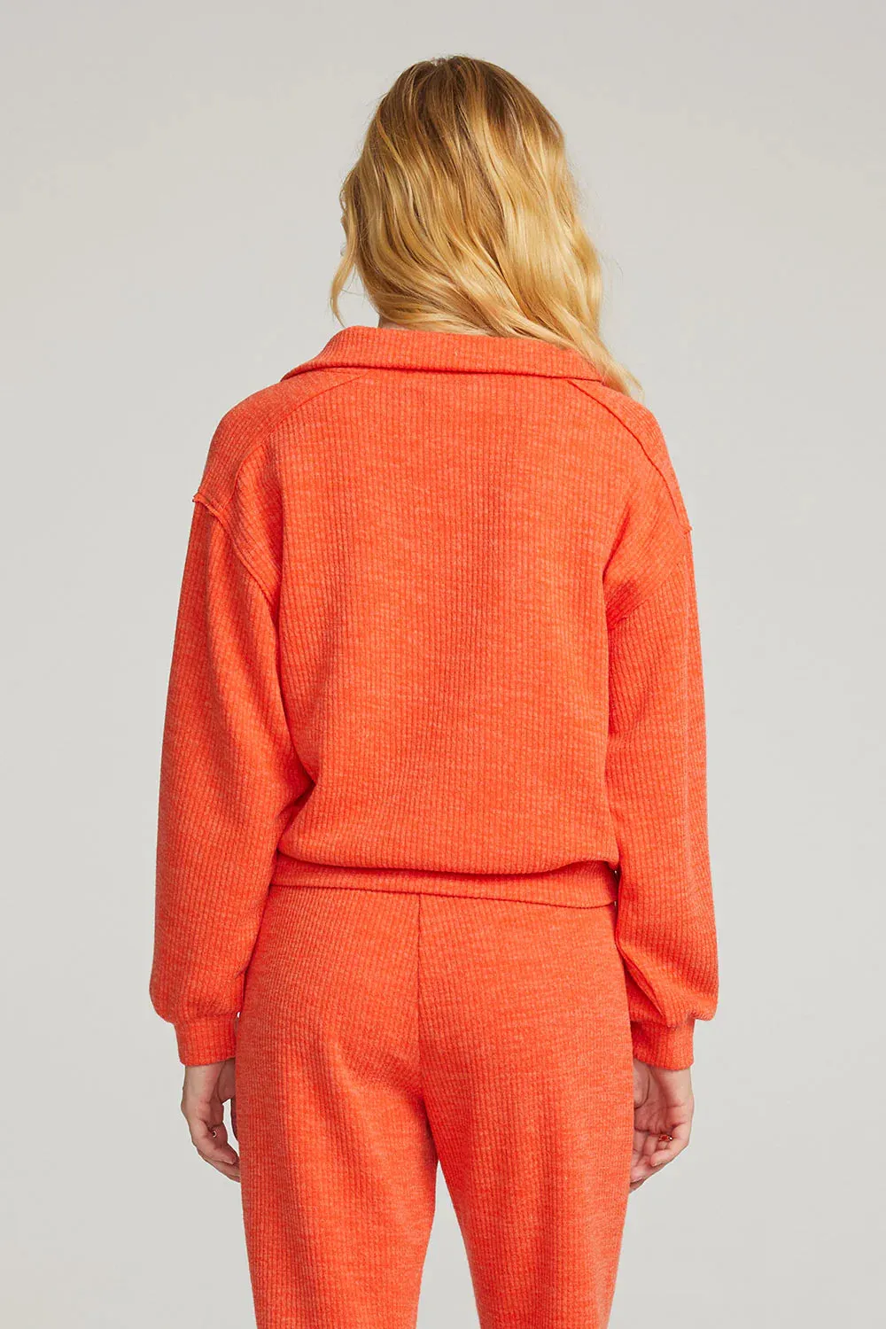 SAL Half Zip Pullover in Hot Orange