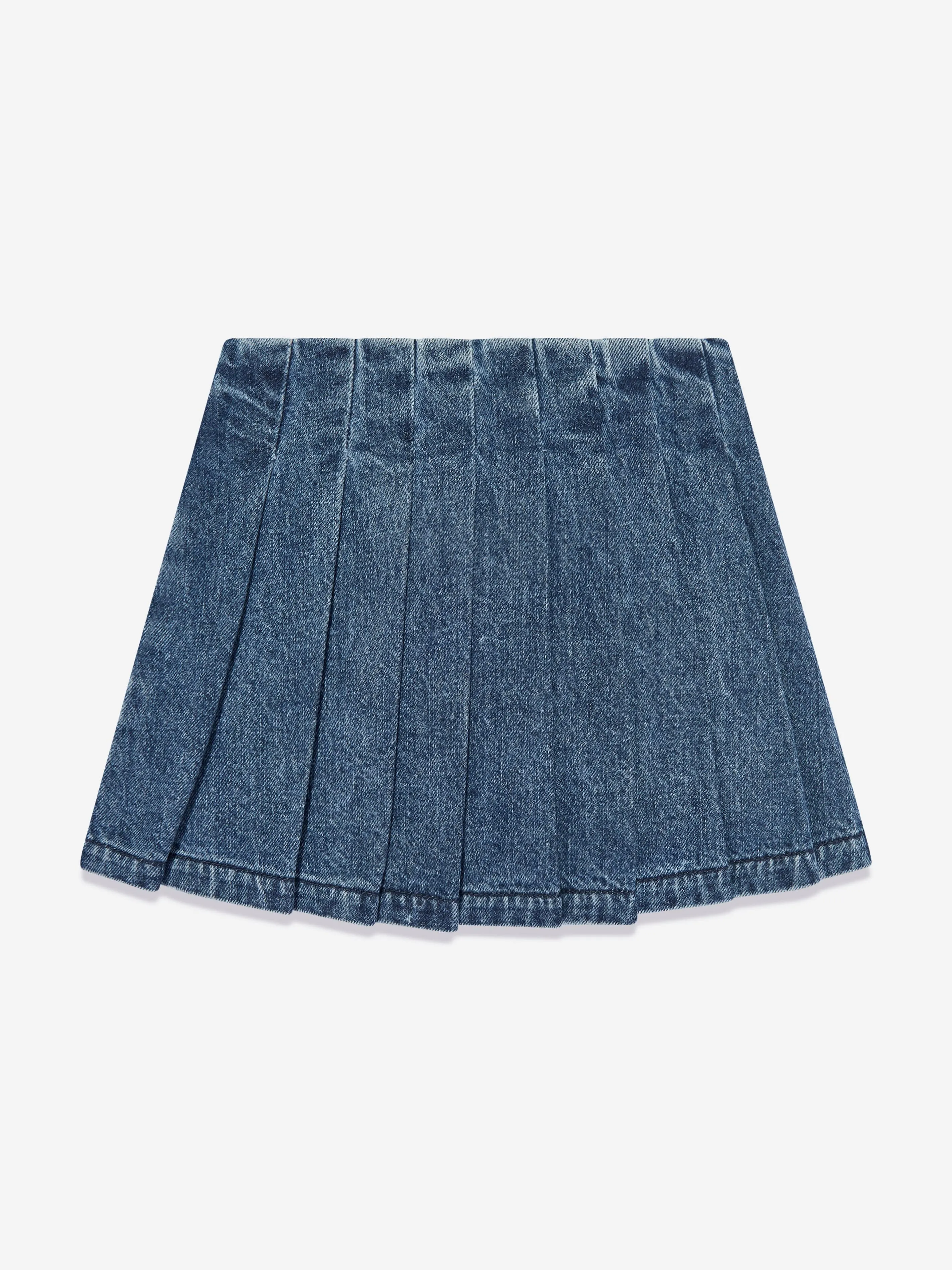 Self Portrait Girls Denim Mini Skirt in Blue