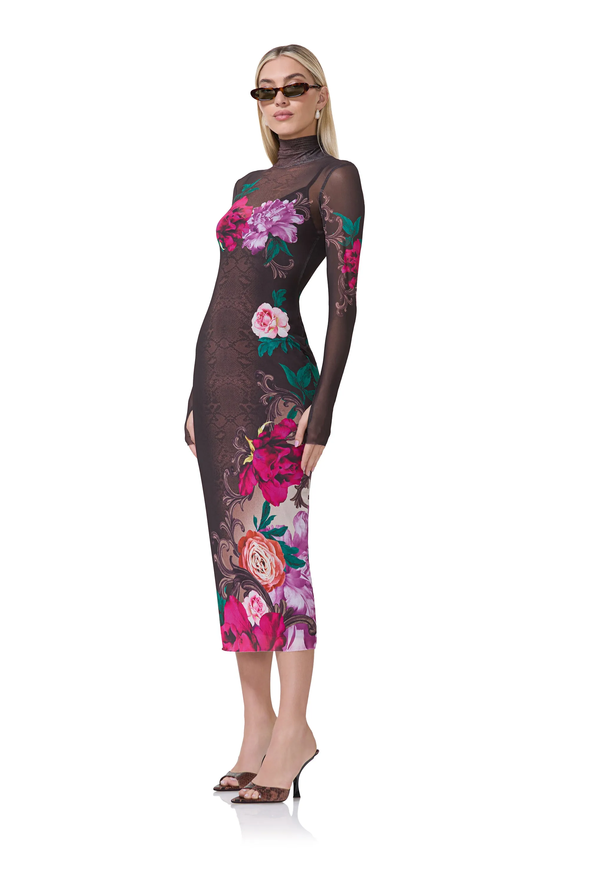 Shailene Dress - Snake Floral