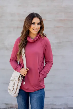 Simple Cowl Neck Sweatshirt