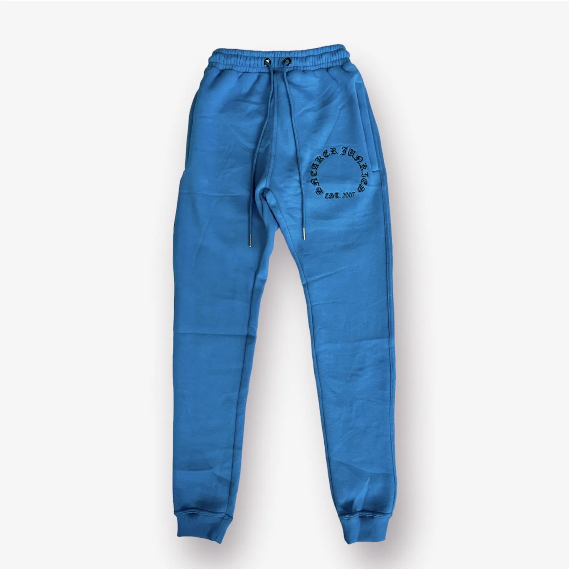 Sneaker Junkies Font Sweatpants Cyan Blue