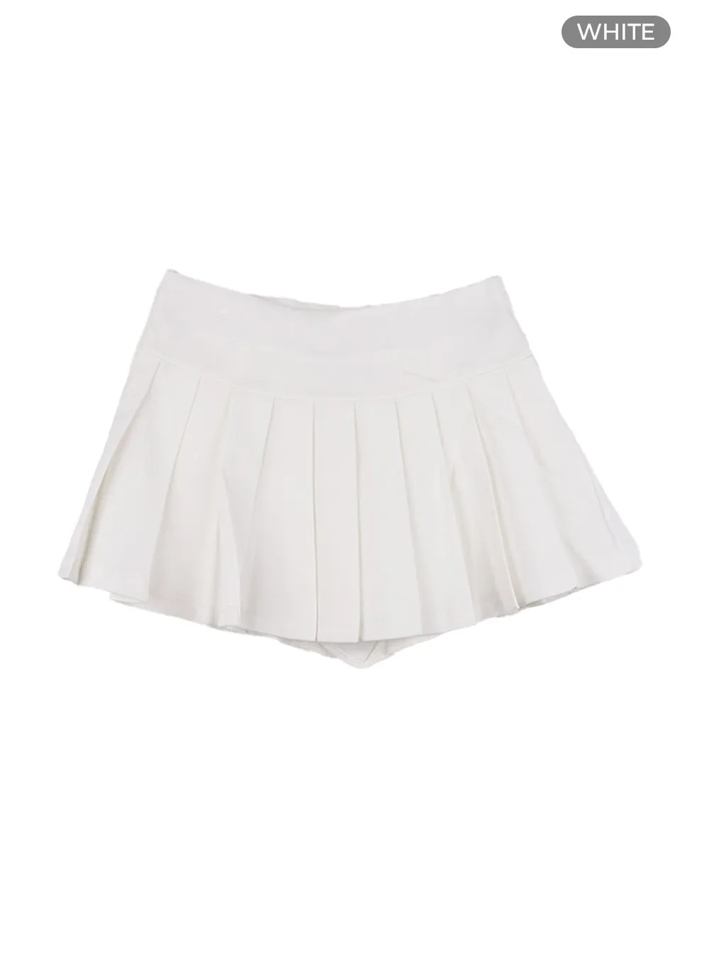 Stylish Pleated Slit Mini Skirt CS420