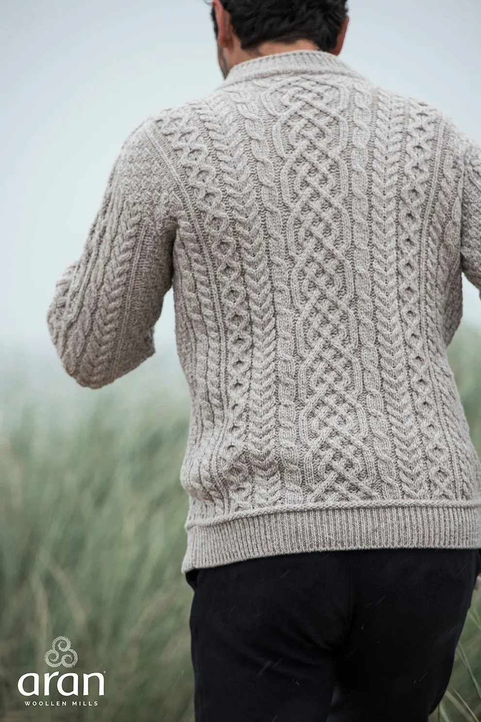 Super Soft Aran Troyer Half Zip Sweater - Toasted Oat