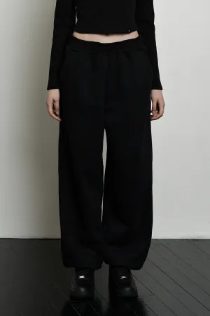 [SYNERJYN] FW 24 PLAIN BASIC SWEATPANTS BLACK