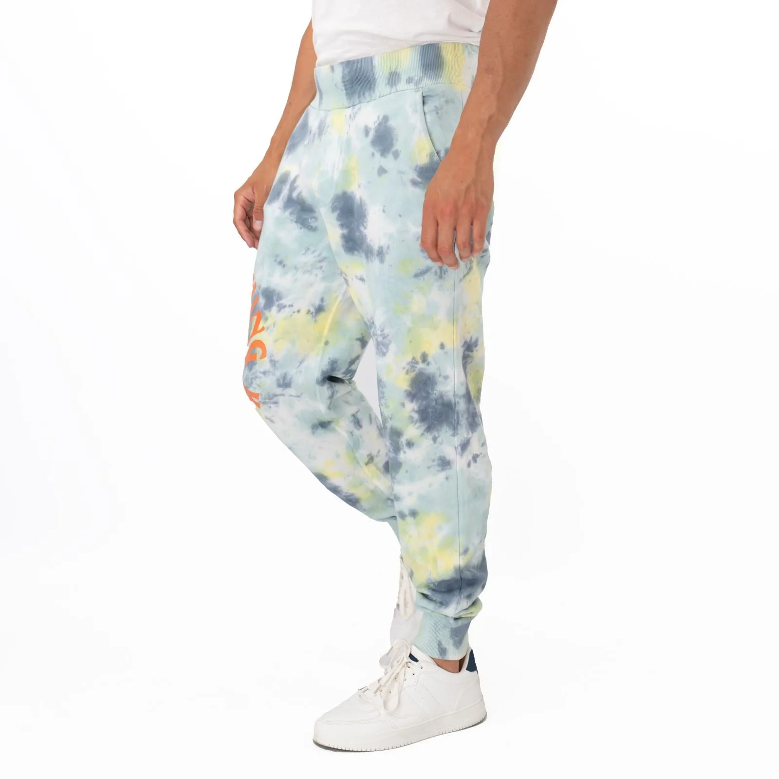 True Religion Mens Green Water Tie-Dye Jogger Sweatpants