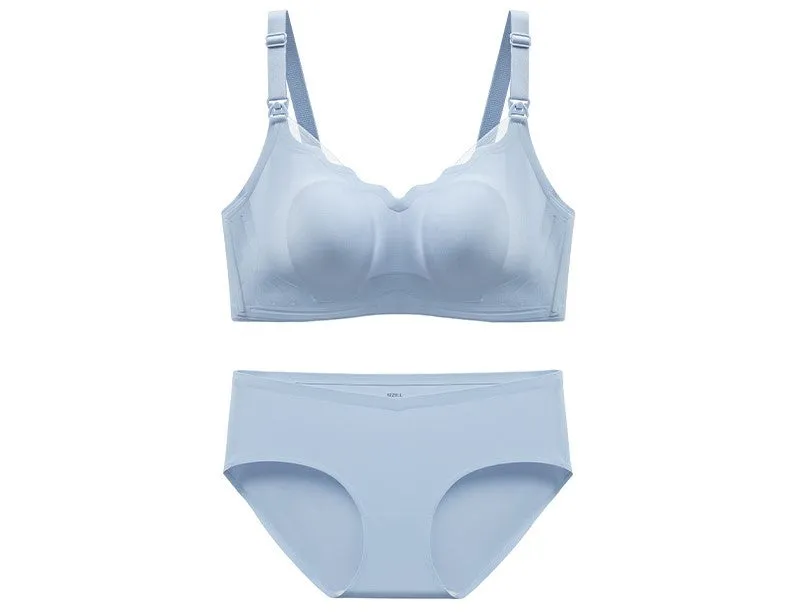 Women Bra Seamless Push-Up No Wires Pregnancy and Breastfeeding Maternity Underwear Women's Thin Set