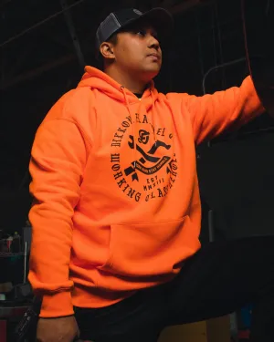 Working Class Heroes Hi-Vis Pullover Hoodie - Orange