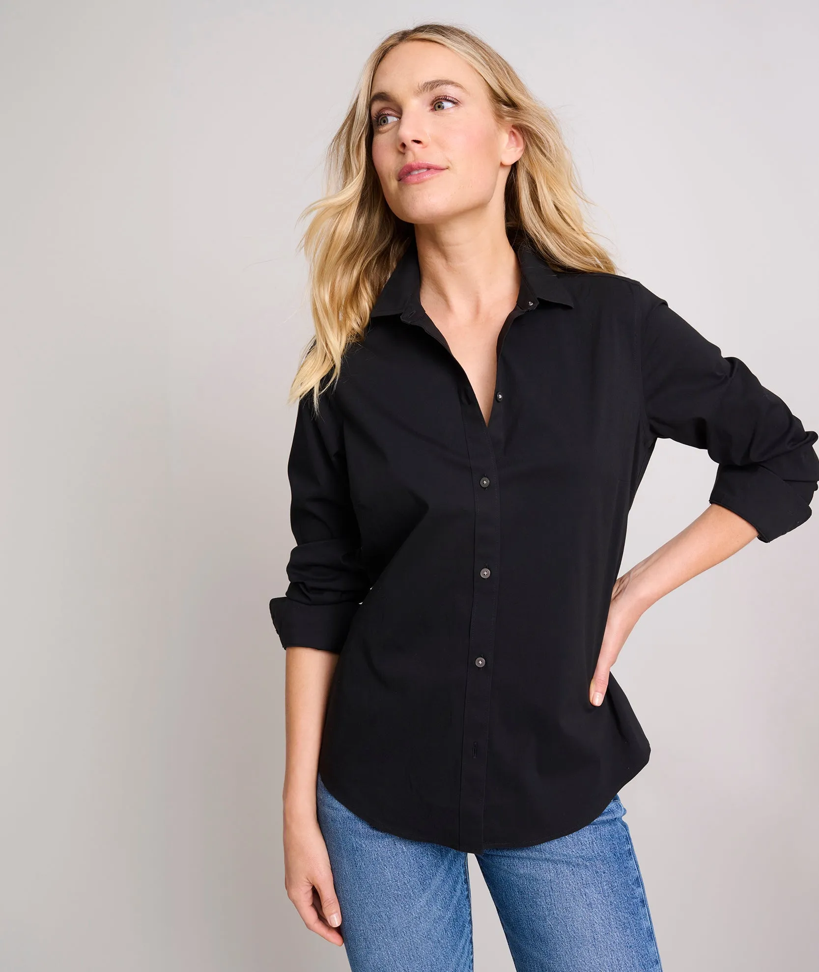 Wrinkle-Free Stretch Cotton Bella Shirt